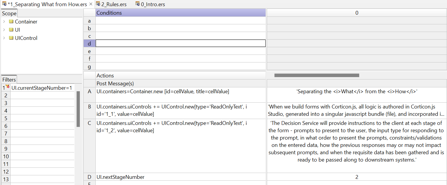 Corticon Studio screenshot
